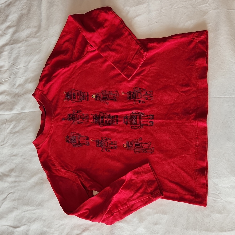 Hanna Andersson red robot long sleeve shirt